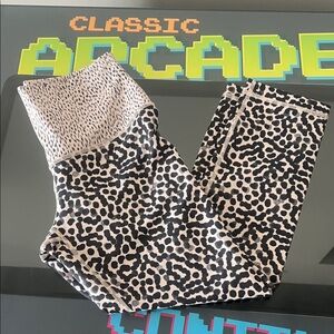 lululemon athletica Black & Cream Leopard High-Rise Leggings